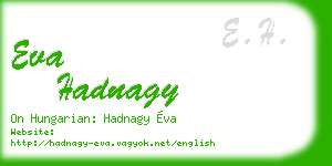 eva hadnagy business card