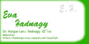 eva hadnagy business card